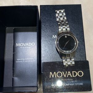Movado watch mens 7.5 inches strap - excellent condition